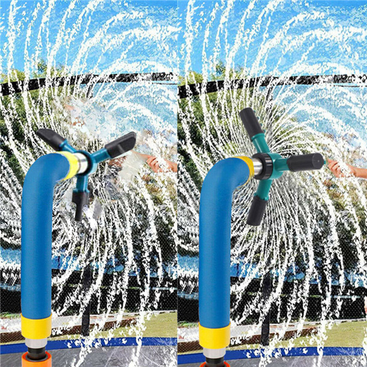 爆款蹦床旋转洒水器花园洒水器旋转园艺水器蹦三叉洒水喷头洒用品