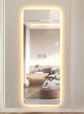 j斚1智能镜子穿衣镜壁挂led全身贴墙家用简约装饰卧室试衣镜网红