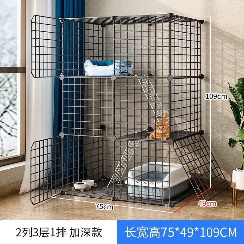 猫咪双层猫别墅猫笼子超大自由空间宠物猫舍猫屋大号非带厕所一体