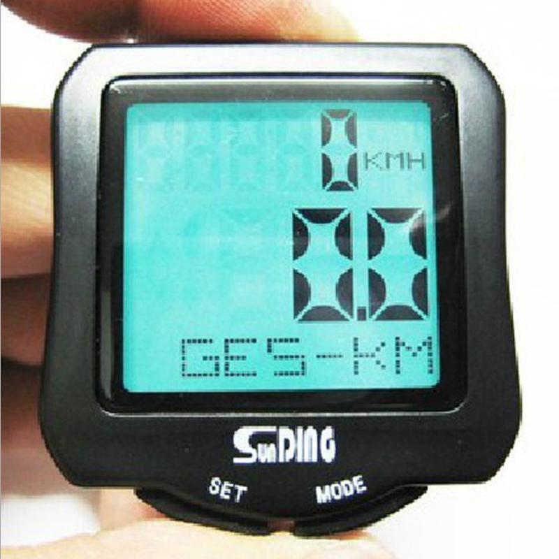 sunding顺东自行车码表山地车测速表单车英文里程表夜光