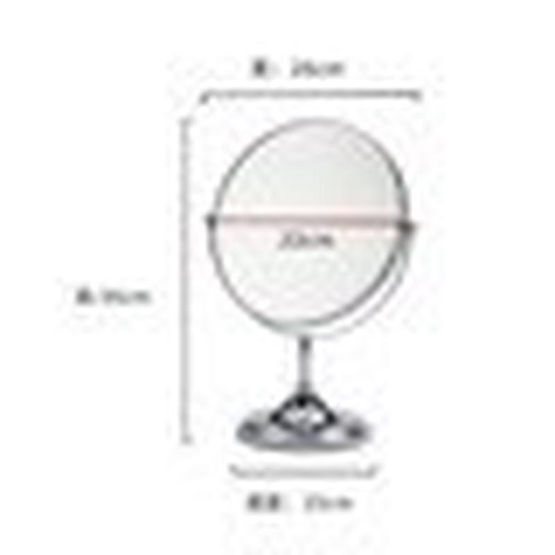 家用风酒店简约台式化妆镜欧式镜子双面梳妆镜便携浴室美容镜5倍