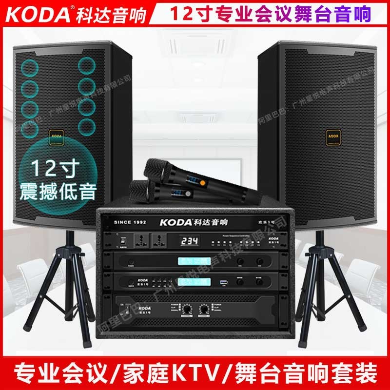 科达专业中小型会议音响家用KTV组合音响套装舞台演出卡拉ok