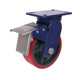 东瑞脚轮6寸喷万向支架脚轮铁芯聚氨酯轮塑刹车工业脚轮工厂供应