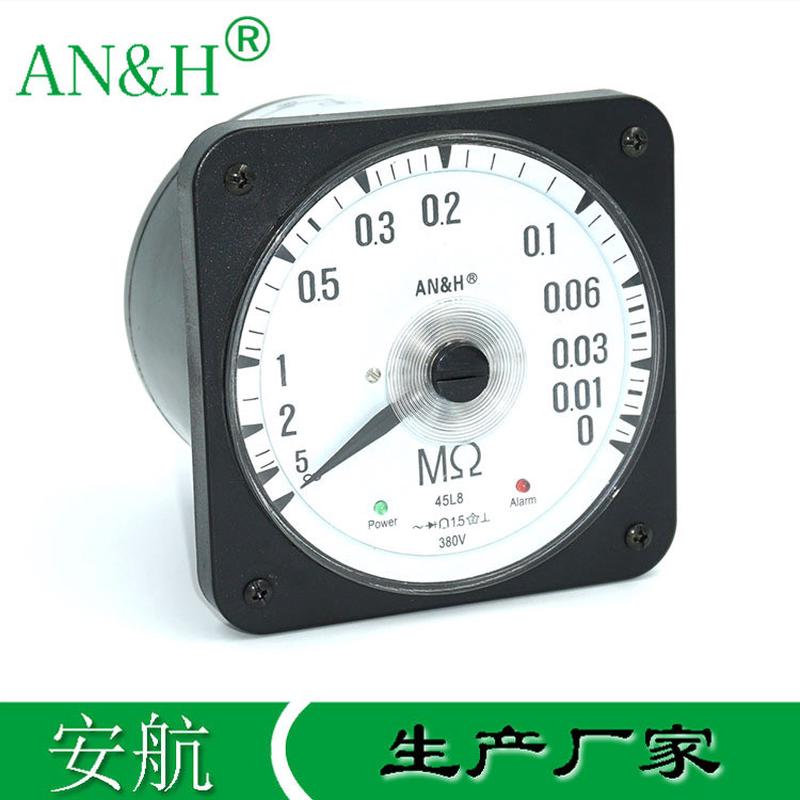 绝缘监测仪 45L8-MΩ交流绝缘表 0-5MΩ 220V 380V 45L9 安航AN&H