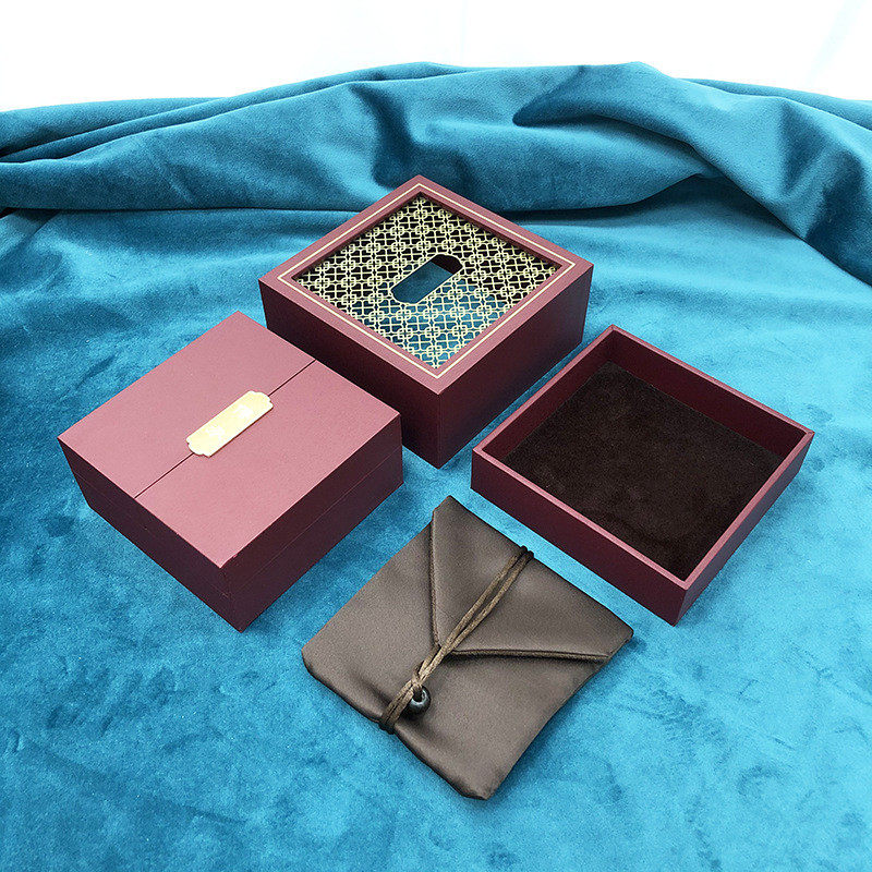 传承古法盒子黄金手镯双开镂空文玩项链手串玉器翡翠首饰收纳盒