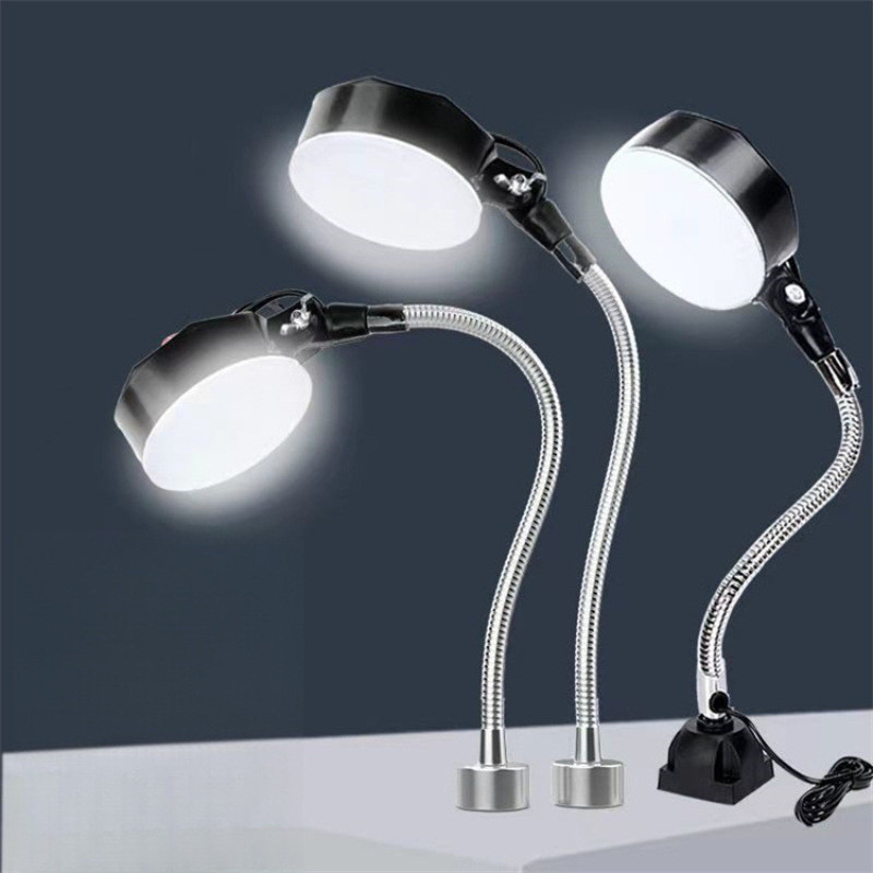 led机床工作灯强磁座磁铁照明灯冲床车床机器设备工业台灯24v220v