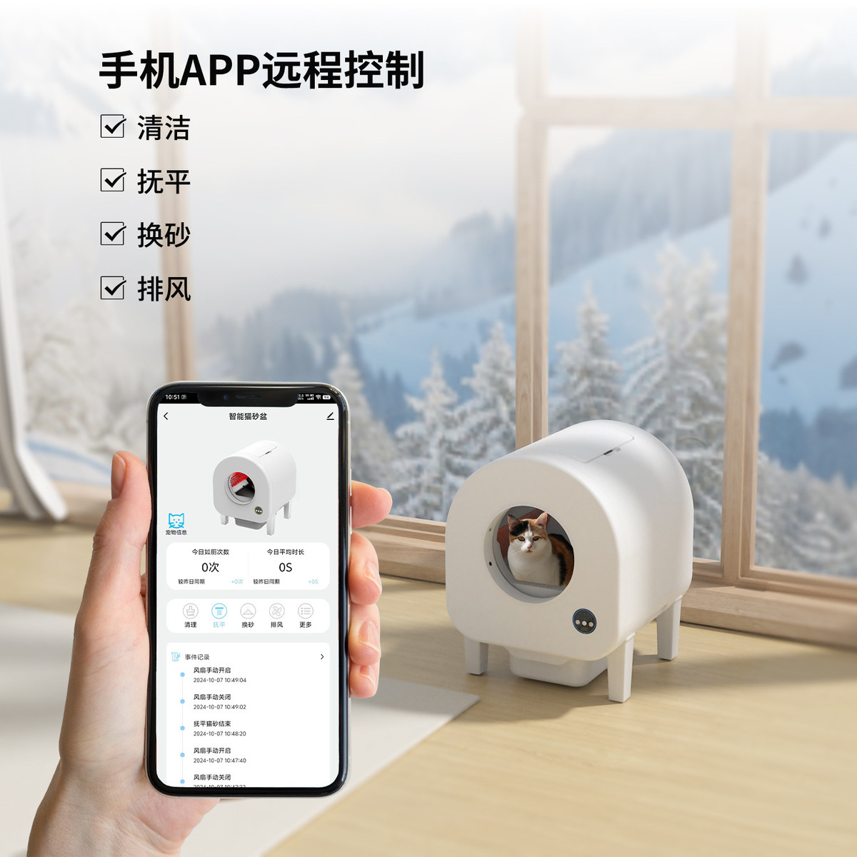 智能猫砂快速自清洁大猫厕所自动app遥控自动猫砂盆全自动箱宠物