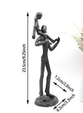 欧式铸铁父女情金属工艺品摆件家居桌面雕像感恩雕塑祝福送礼纪念