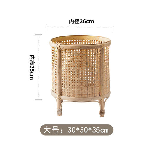 5nqj藤编批发花篮花盆竹编花架客厅落地式盆景植物摆放置物架阳台