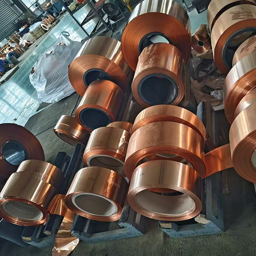 供应纯紫铜接地态电镀铜带t2镀银紫铜带0.1mm软铜片镀锡紫铜带