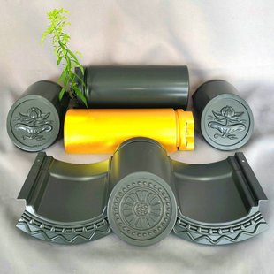 铝合金仿古筒瓦中式屋面瓦片铝镁锰仿古瓦金属筒瓦古建金属瓦