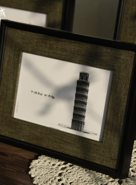 9zrt经典寸简约黑色3r4r5复古6寸7寸8寸10寸a4相框摆台摆件可挂墙