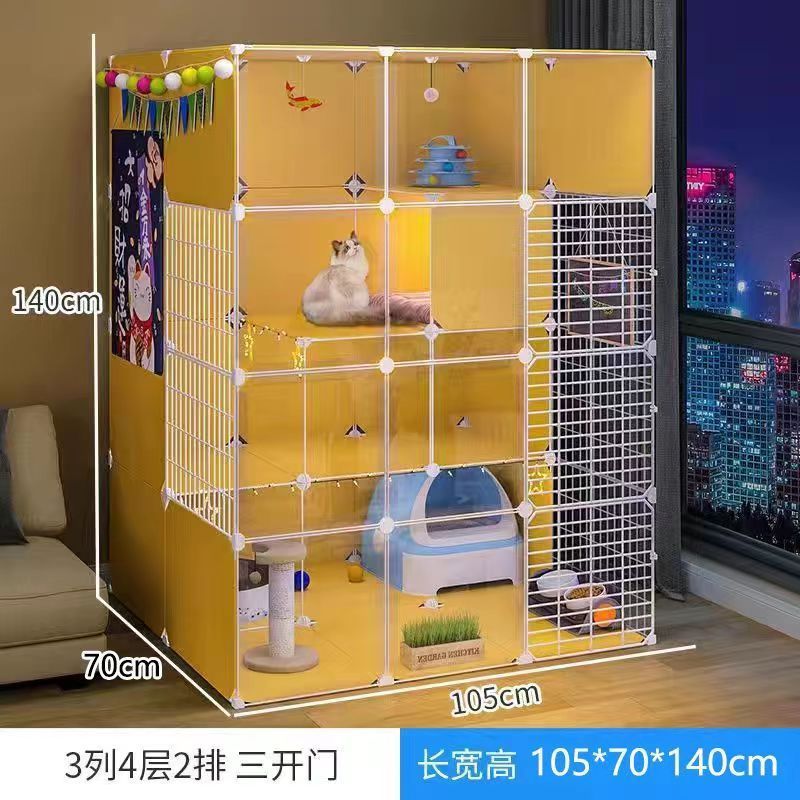 全景猫别墅猫笼子家用超大自由室内空间猫柜带一体厕所猫屋猫舍
