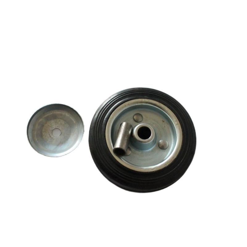 厂家直销工业橡胶轮手推车万向轮4寸5寸定向轮脚轮橡胶轮耐磨