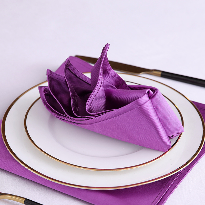 71tx酒店口布宴会折花餐巾布西餐厅口杯子小方巾饭店围脖餐布