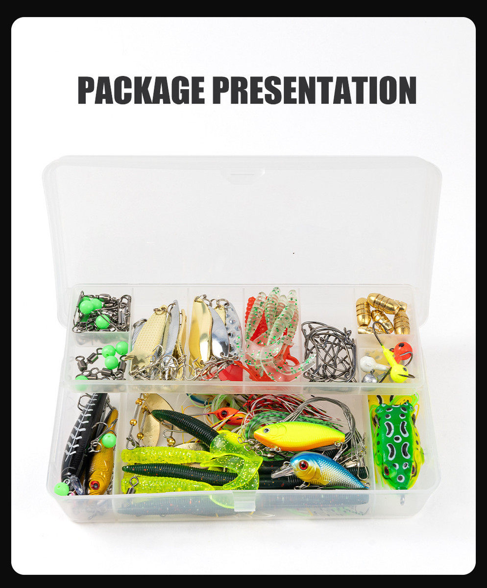 Приманка 六猫|97/203件配件套装路亚塑料饵拟饵垂钓用品路亚配件批发