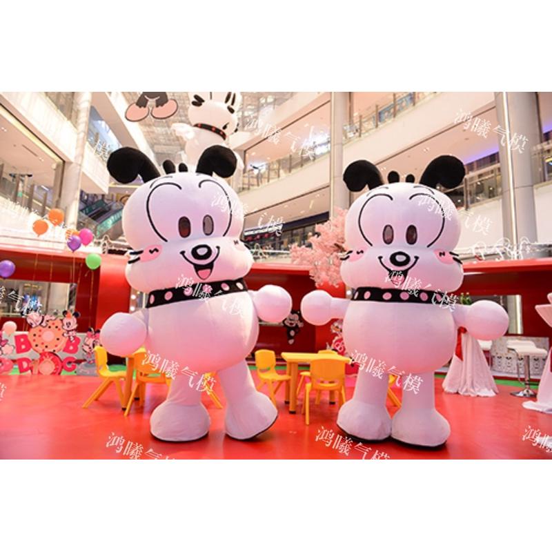 充气毛绒卡通毛绒熊可爱熊仿真布朗毛绒卡通熊充气圣诞老人卡通