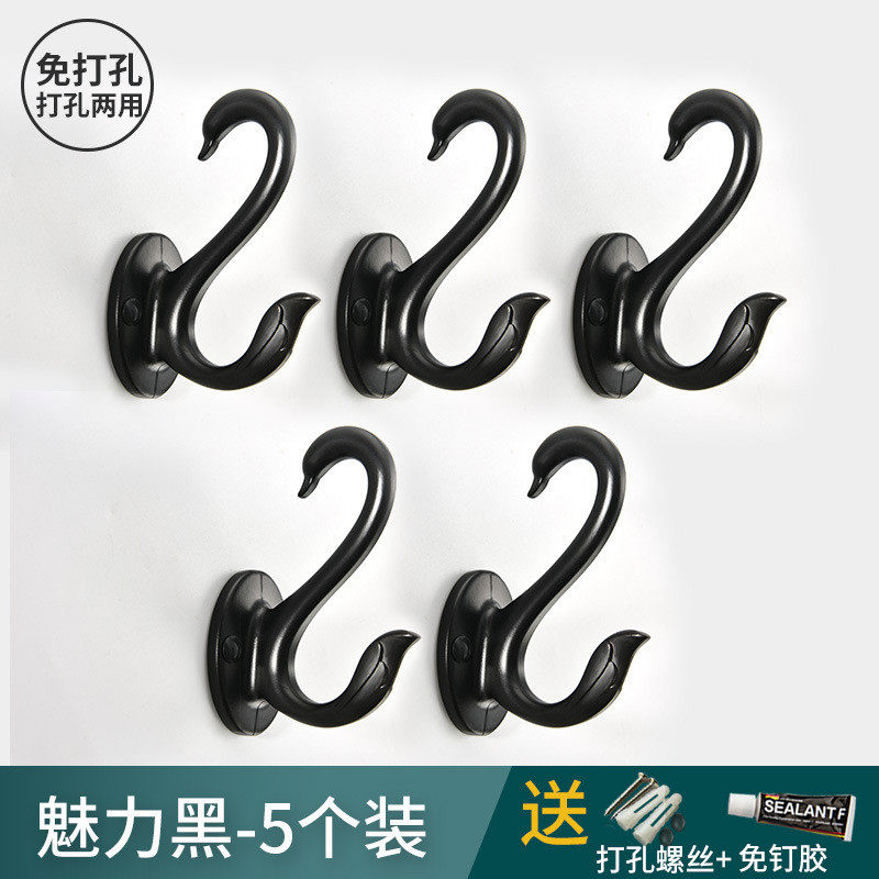 进门鞋柜挂钩玄关墙壁衣柜挂衣钩轻奢衣服免打孔浴室入户门后新品