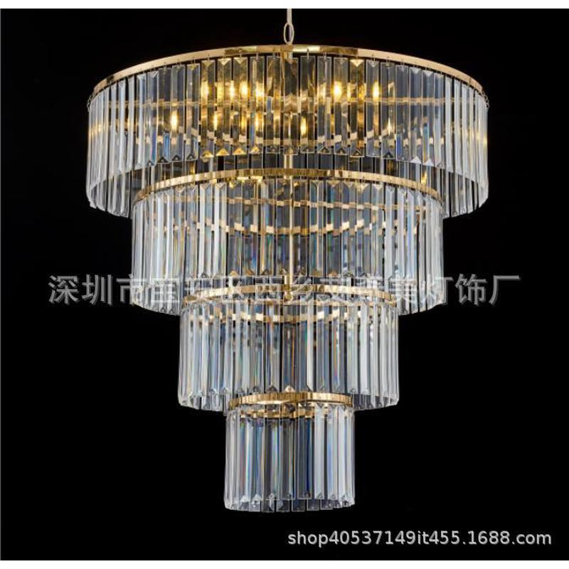 婚庆道具多层水晶灯冰条吊灯亚克力挂件法式婚礼堂酒店吊顶装饰灯