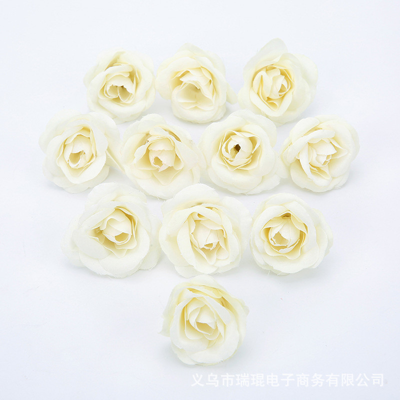 仿真多色玫瑰花头diy花环帽子婚庆手工艺品摄影道具配饰装饰
