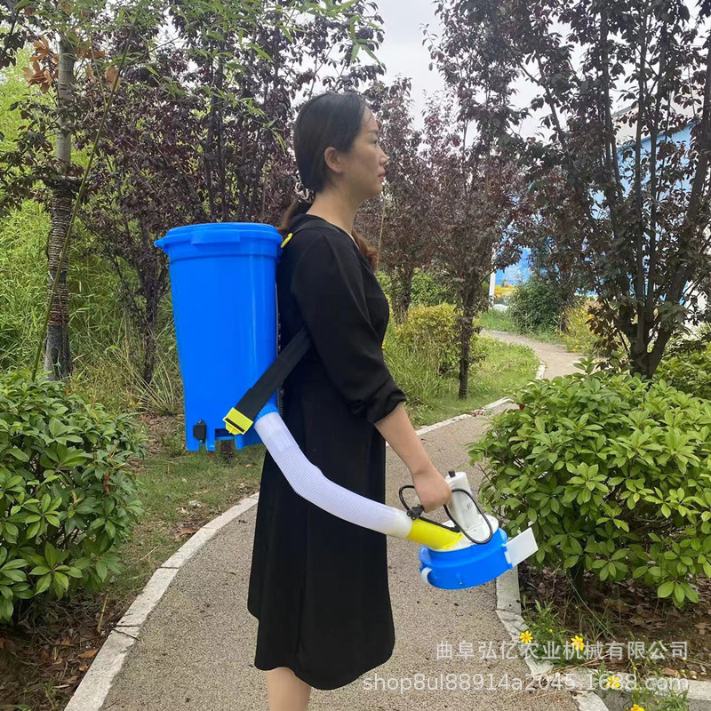 批发25L加大单兵融雪抛洒器防水款道路化雪撒盐机农用小型施肥器