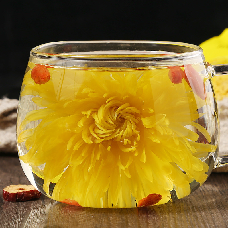 新日期金丝皇菊黄菊大菊花一朵一杯一泡大朵菊花茶婺源黄山贡菊