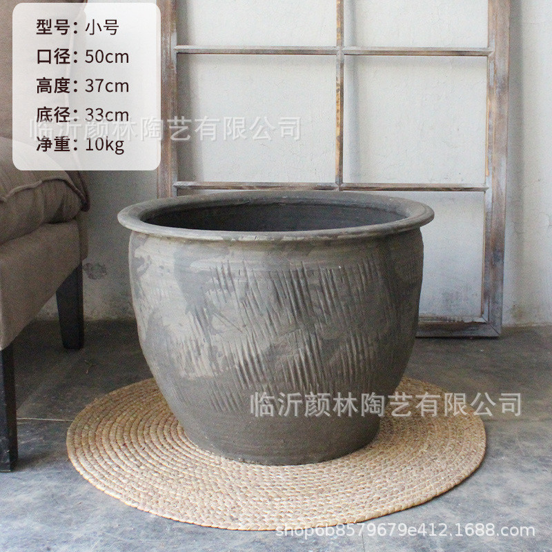 水缸庭院大缸陶缸土缸老缸旧缸民宿缸民俗装饰缸荷花缸陶盆大号缸