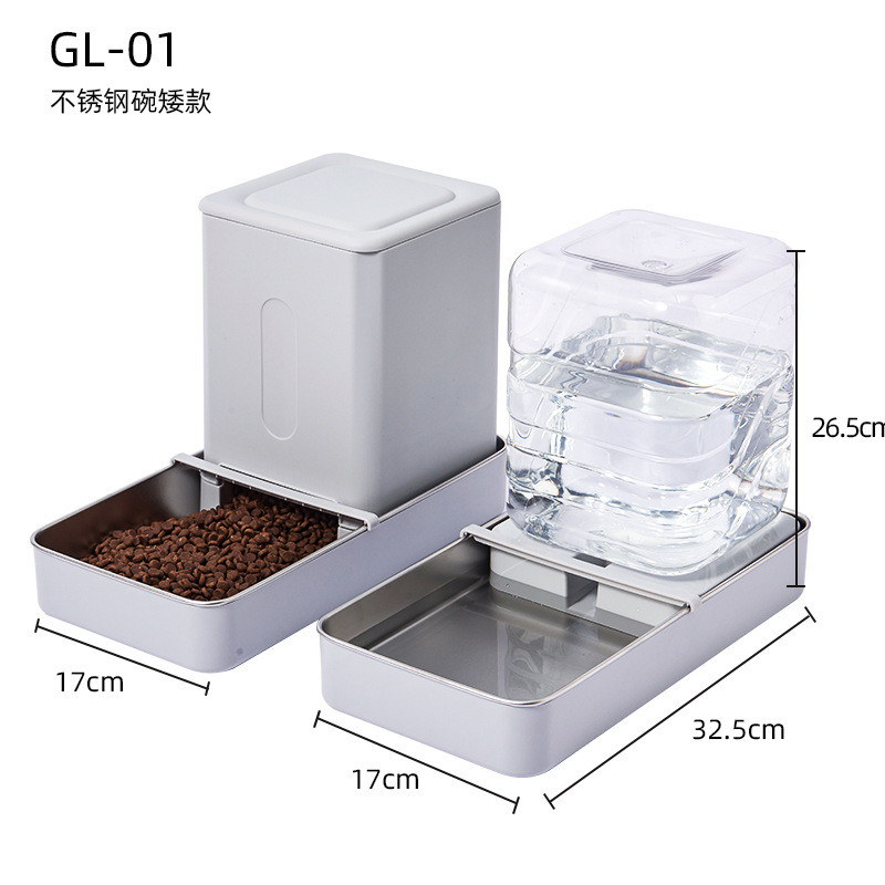 新款加高狗碗喂食喂不锈钢水双碗宠物猫碗狗狗食盆狗宠物用品