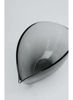 轻奢烟灰色杯玻璃公道杯高硼硅加厚耐高温烟灰色水滴匀功夫茶分茶