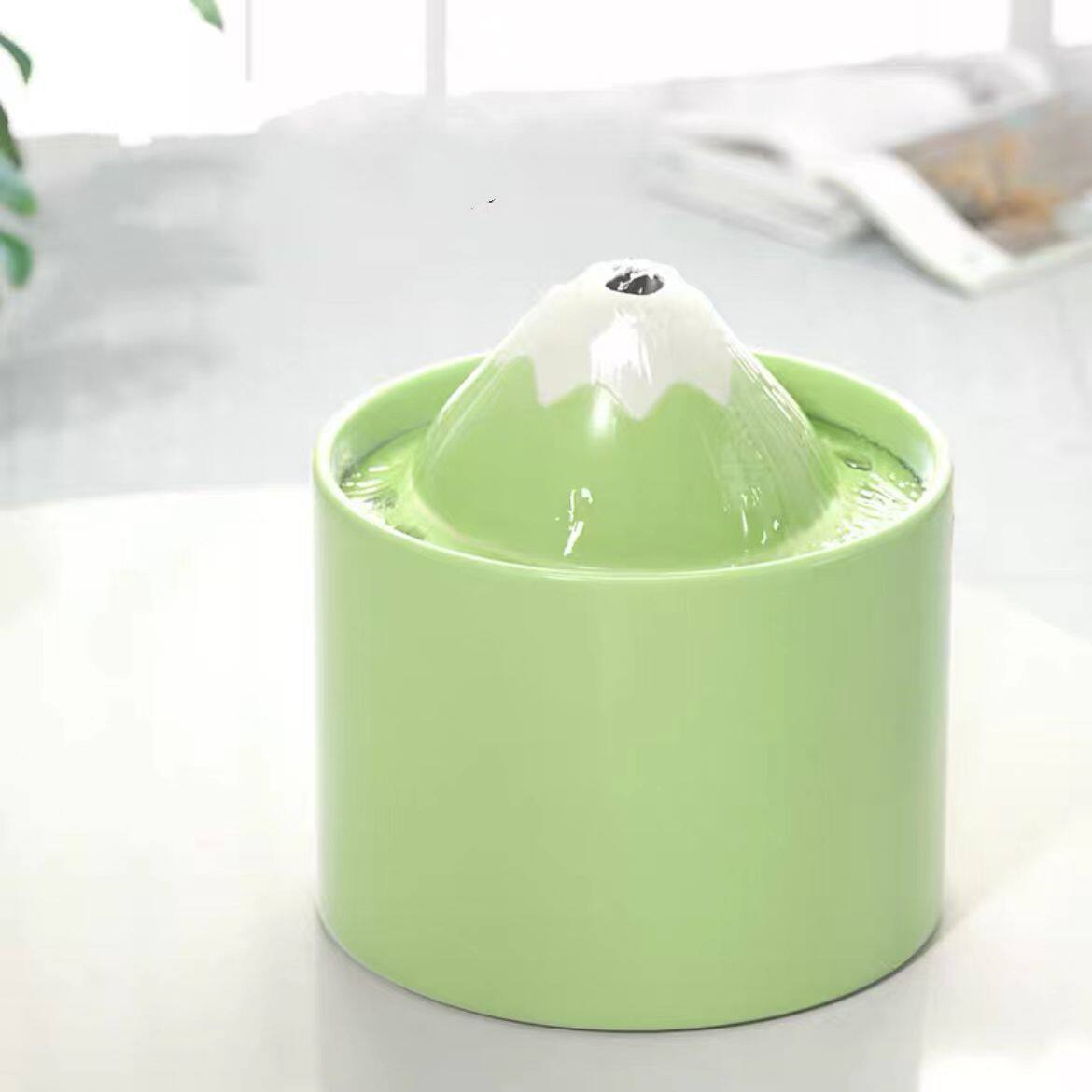 游泳猫宠物新款陶瓷饮水器成套宠物自动喂水猫喝水喷泉