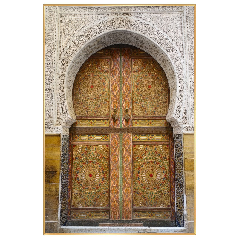 摩洛哥拱门装饰画民族酒店家居建筑风格墙壁画中东玄关摆台挂墙画图片
