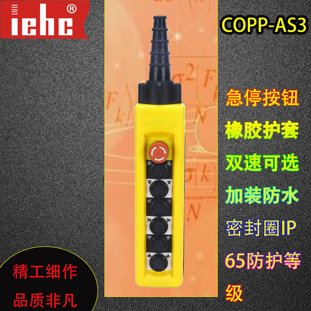 益虹COPP-AS3双速按钮接线盒COBP-AS3(AB1S2)防水型起重升降开关