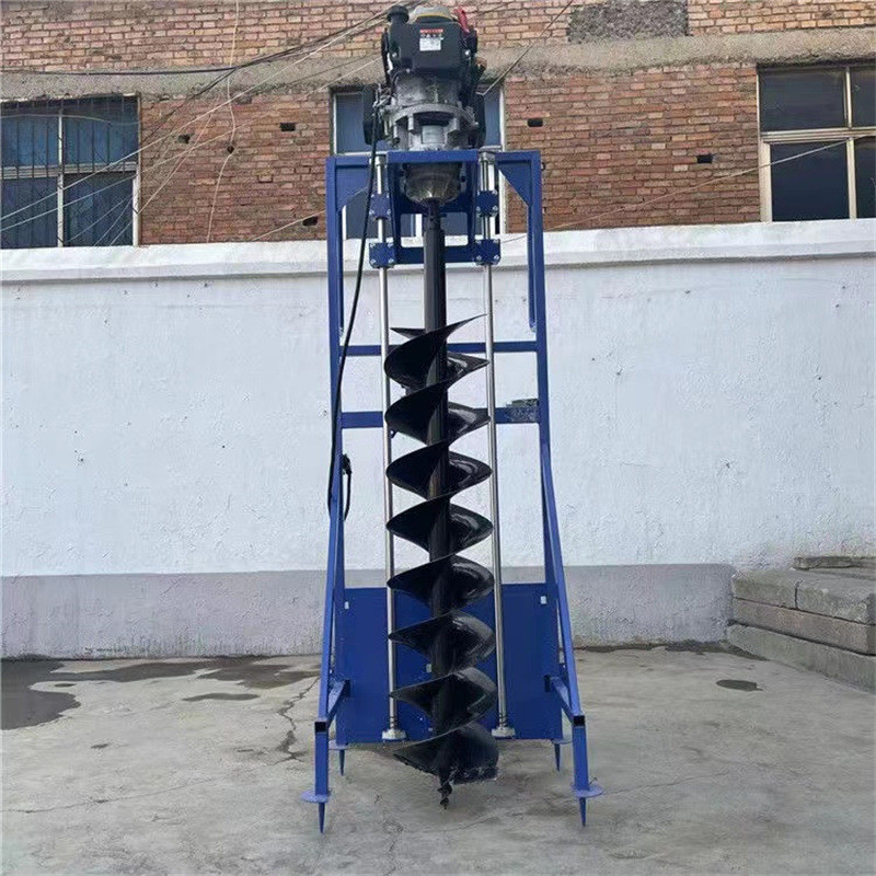 工程建筑大型钻坑机螺旋打孔园林种树挖坑机苗木果树移栽挖洞机