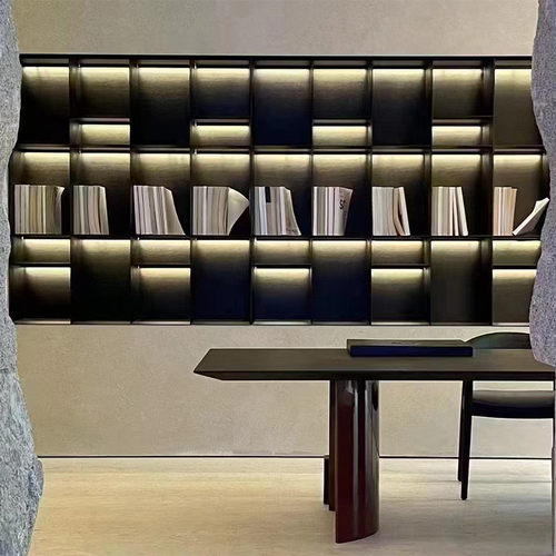 现代极简铝板铝板高端5mm铝合金实心柜柜无缝焊接客厅发光铝板柜