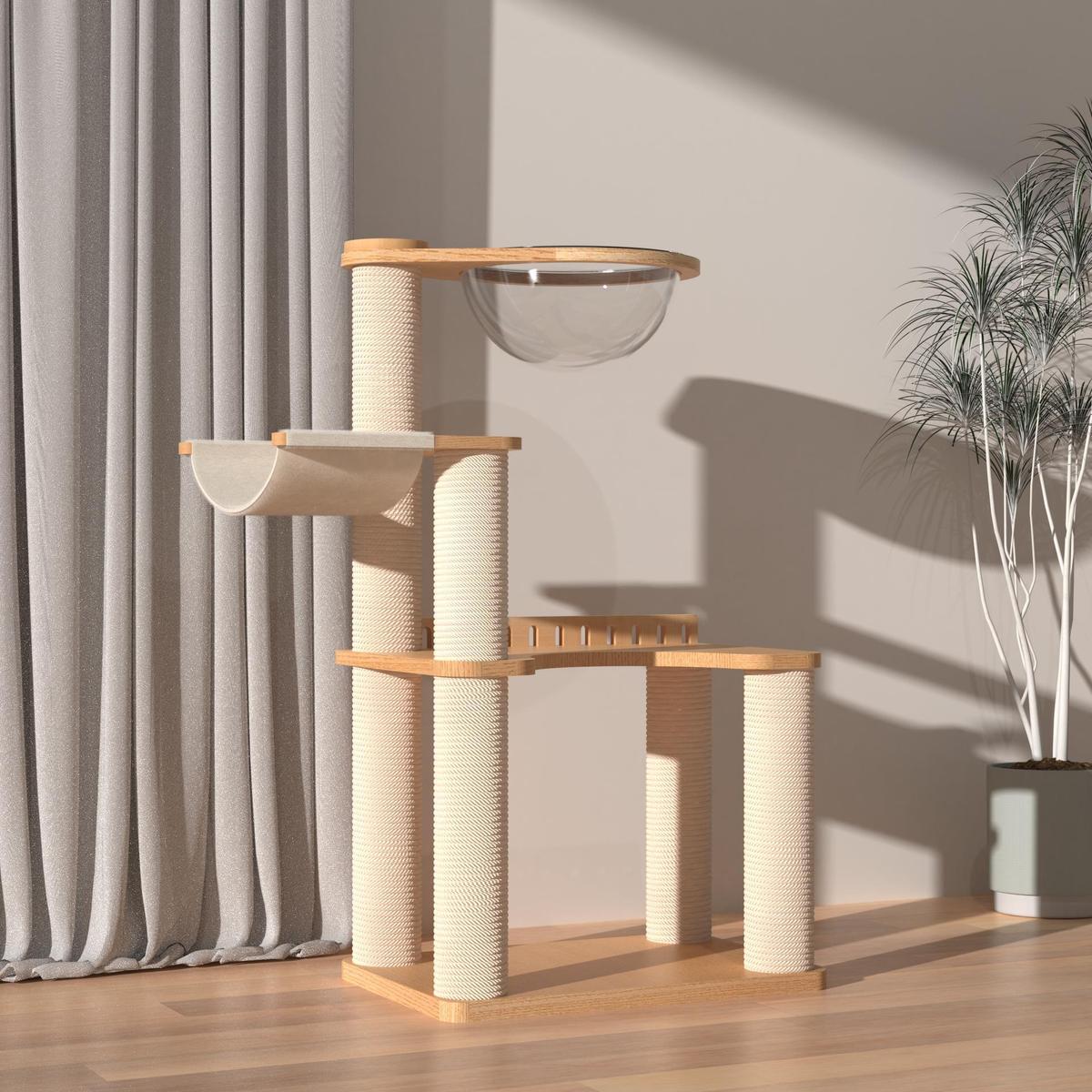 w~祝福系列全实木多猫爬架猫大平台猫树猫架大型巨型豪华