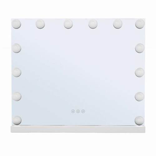 工厂台式50*40尺寸好莱坞化妆镜带14颗led灯泡家用梳妆镜子mirror