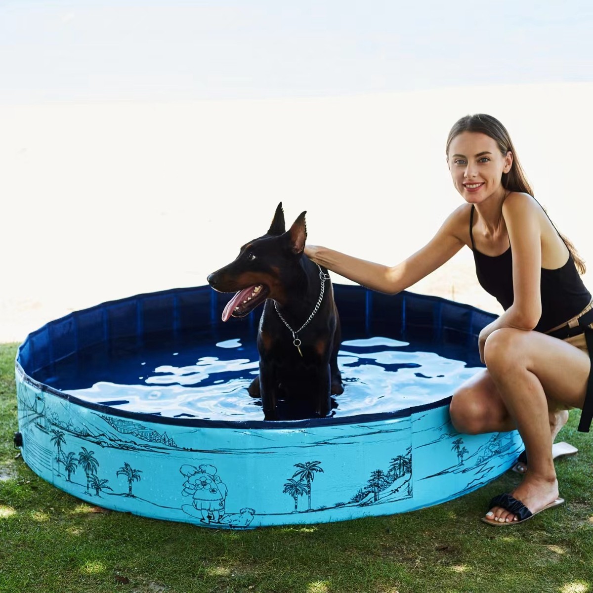 可折叠pvc宠物洗澡盆宠物店浴盆泡澡游泳池多用途便携式动物狗狗