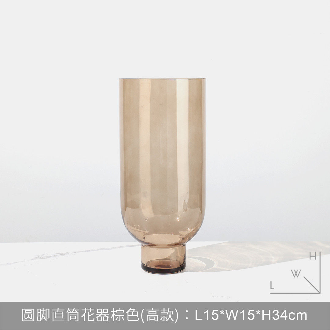 现代透明家居玻璃水培花瓶摆件简约桌面器客厅样板房间插花装饰品,家居饰品,装饰摆件,淘宝优惠券,粉丝福利购,淘宝优惠卷