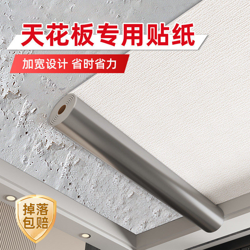 天花板贴纸屋顶吊顶遮丑装饰棚房顶脱落修补墙纸自粘防水防潮壁纸,家居饰品,软装墙贴,淘宝优惠券,粉丝福利购,淘宝优惠卷