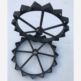 热销田园管理机行走铁轮开沟培土机轮子窄铁轮走沟底的专用一对