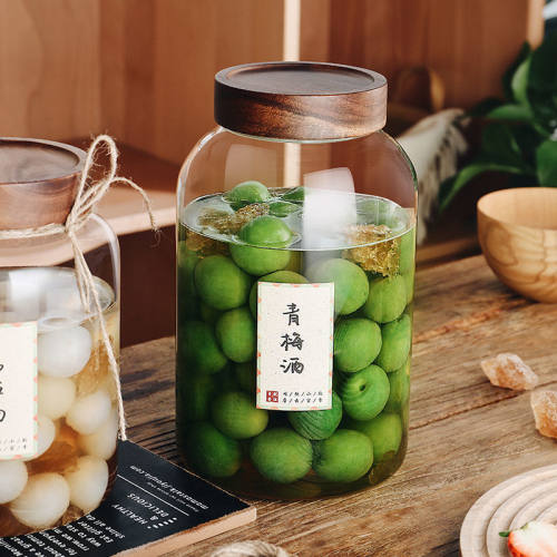 泡酒玻璃瓶大号广口密封罐荔枝青梅酒自酿酒罐果酒发酵酒桶酒坛子