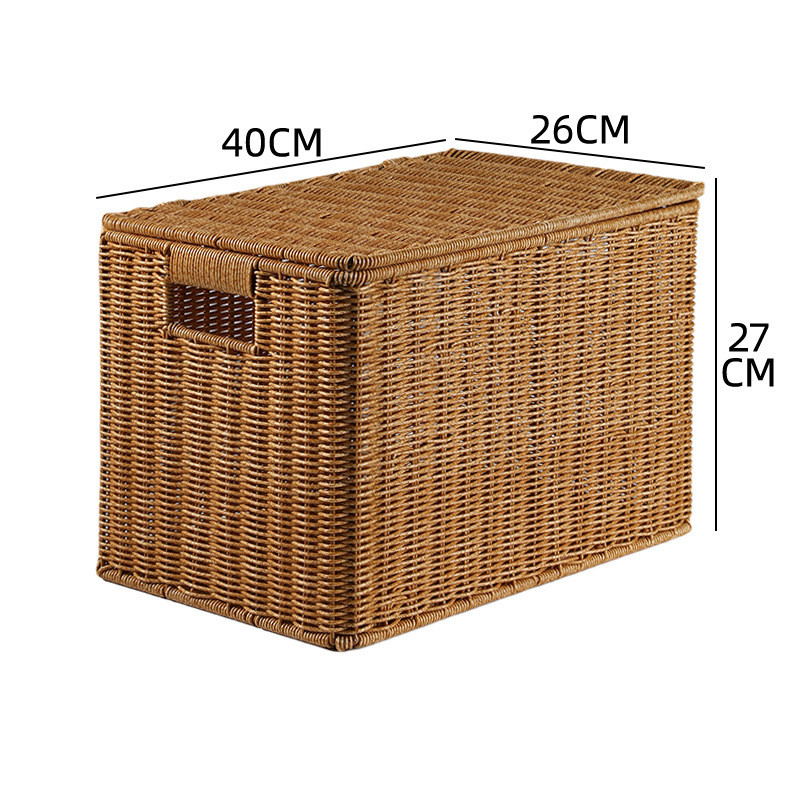 v6oq衣物塑料仿藤编家用衣服储物箱特大号收纳箱被子大号车载整理