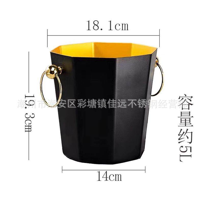 新款八角香槟桶欧式不锈钢红冰桶酒桶家用ktv酒吧冰桶冰酒器