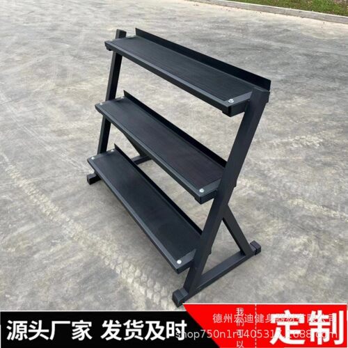 热销健身房壶铃收纳架方管哑铃架三层双层椭圆管多功能壶铃架