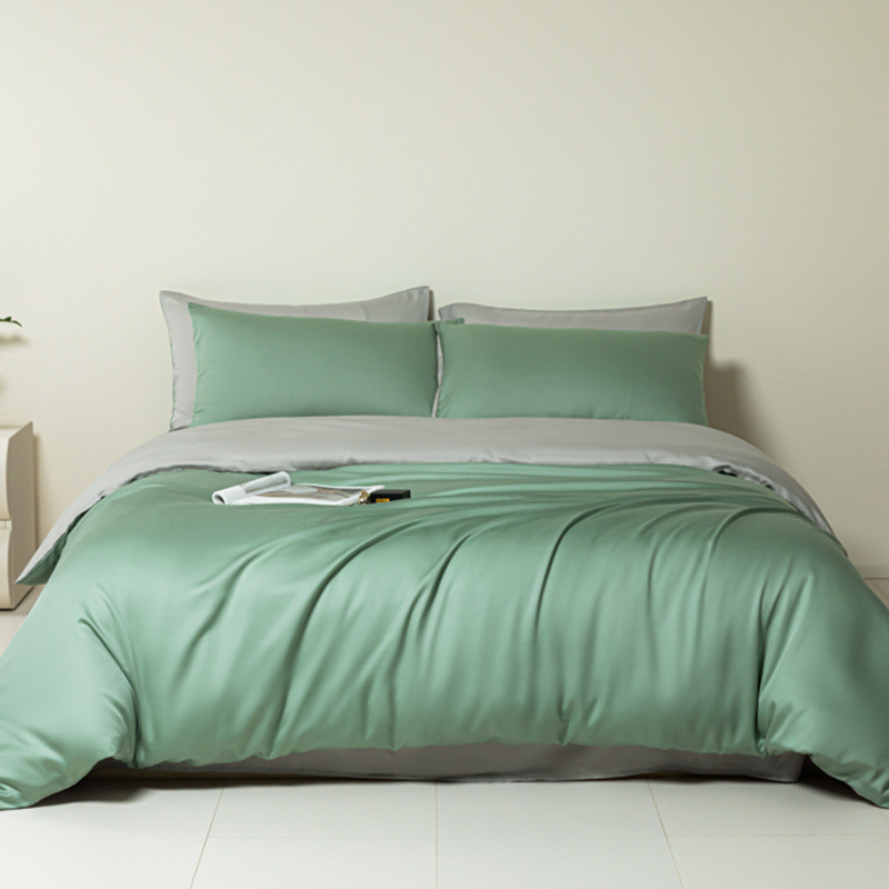 母婴级100支兰精天丝四件套夏季丝滑裸睡床单被套冰丝套件床笠