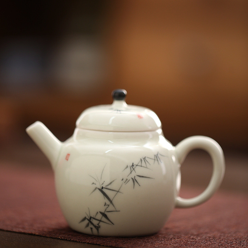 厂家直销新款手绘茶具小茶壶沏茶单壶功夫茶具家用自带过滤泡茶壶