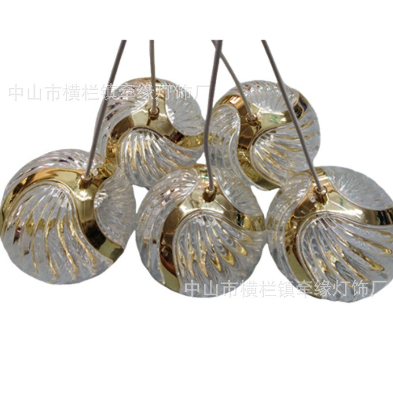 新款婚庆银色电镀金色道具亚克力旋风球婚礼堂宴会厅吊顶装饰灯具