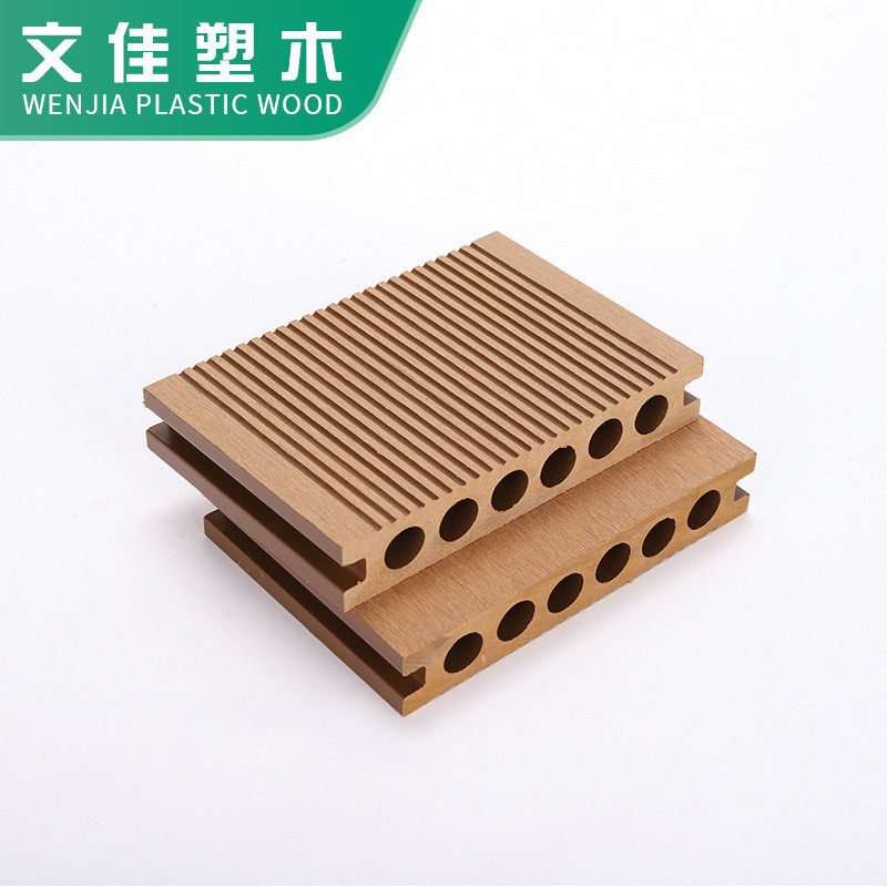 文佳塑木140*24bmm塑木地板定制户外六圆孔压地板栅栏庭院露台纹,家装主材,户外地板,淘宝优惠券,粉丝福利购,淘宝优惠卷