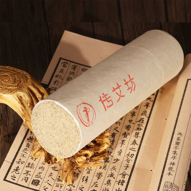 传艾坊加粗三年陈艾条纯艾绒艾灸条艾柱艾叶艾草家用蕲春厂家批发