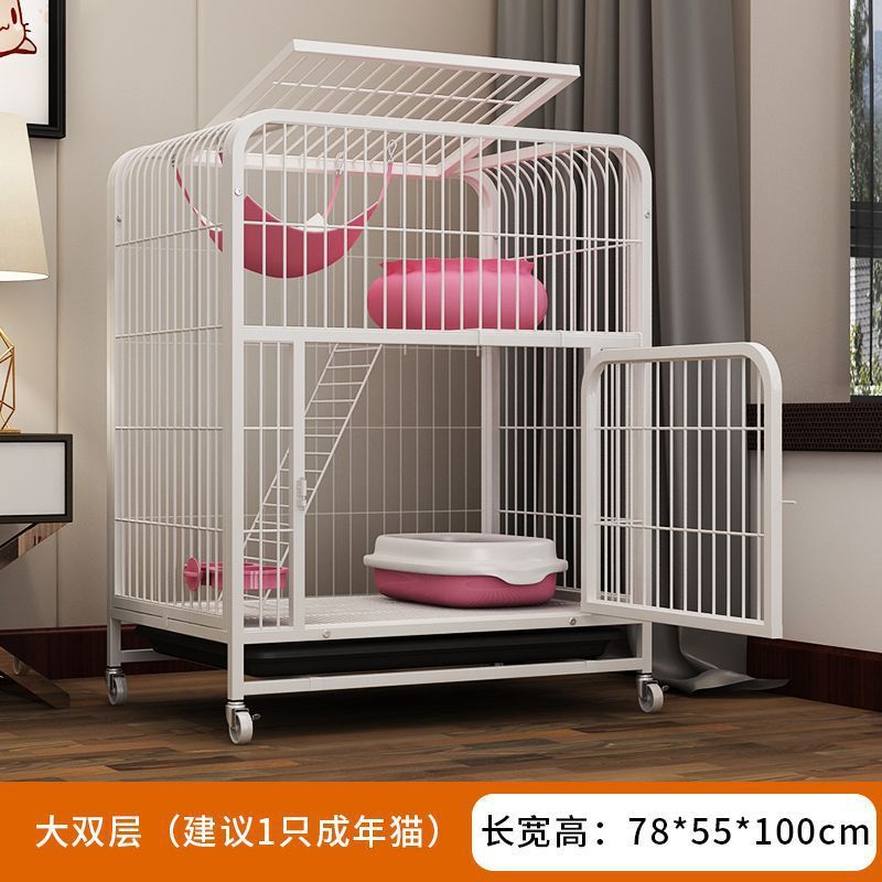 猫笼子别墅超大自由空间家用室内带厕所舍猫屋猫咪猫一体猫窝